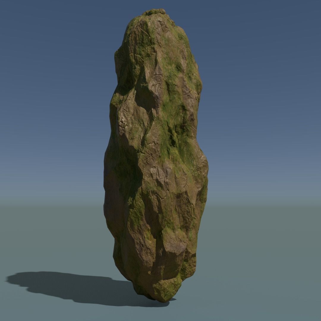 Forest rocks pack Low-poly 3D model_5