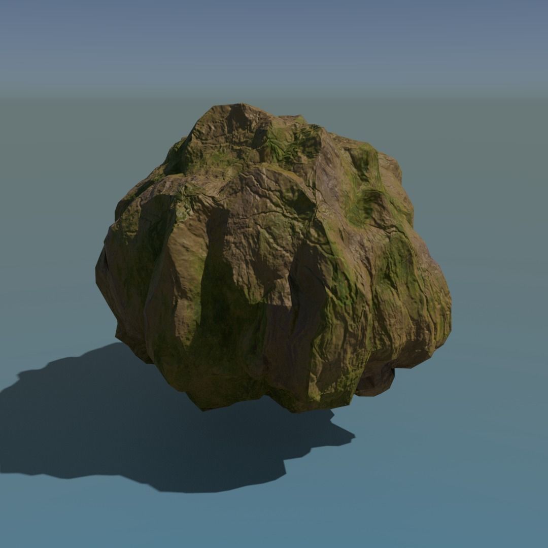 Forest rocks pack Low-poly 3D model_8