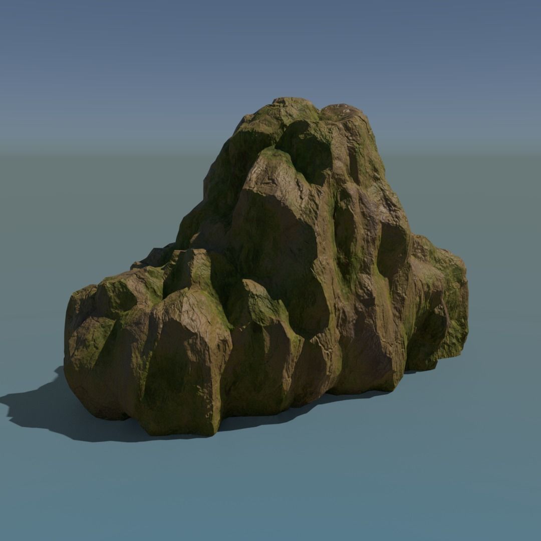 Forest rocks pack Low-poly 3D model_7