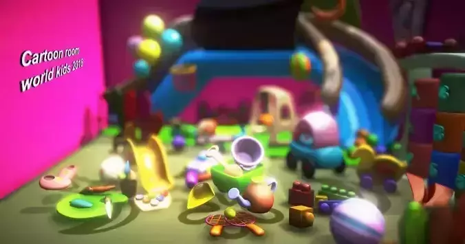 Cartoon Zoom Basement DM Low-poly 3D model