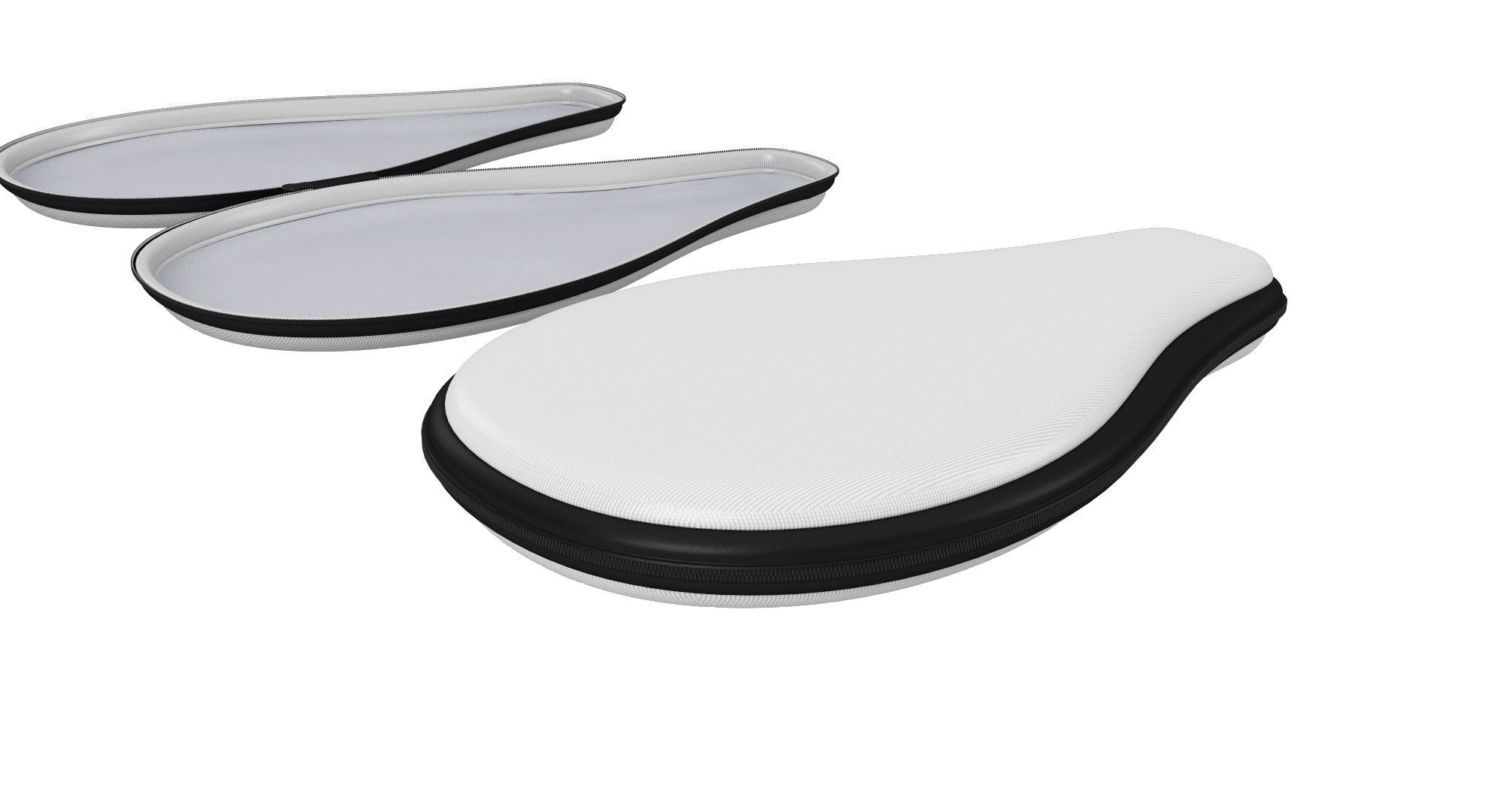 Ping Pong Racket Case Close and Open 3D model_5