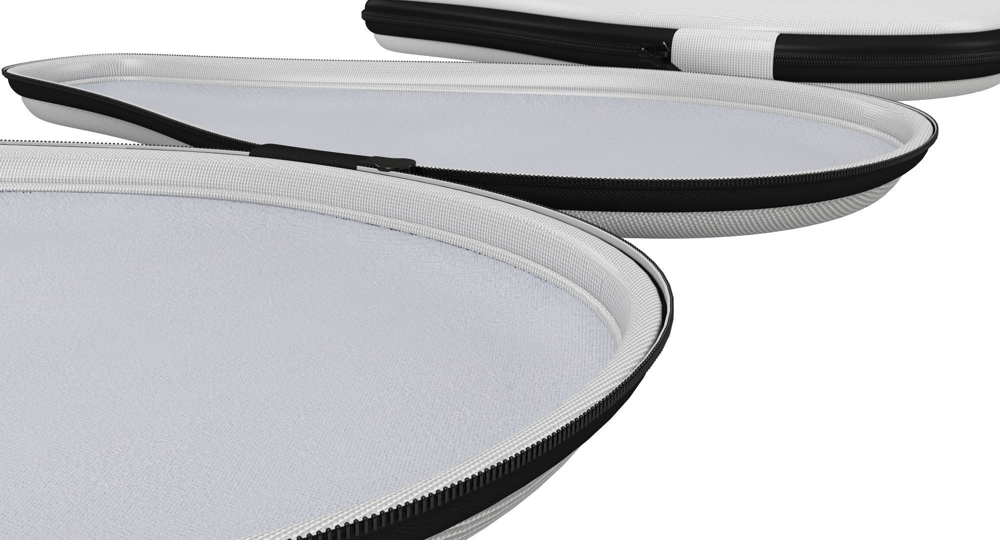 Ping Pong Racket Case Close and Open 3D model_3