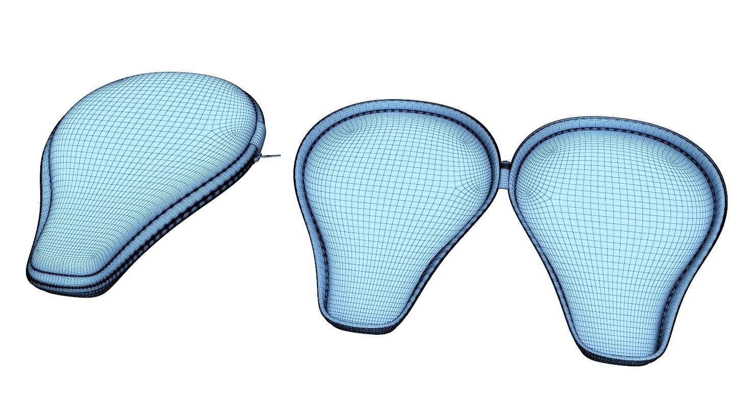 Ping Pong Racket Case Close and Open 3D model_10