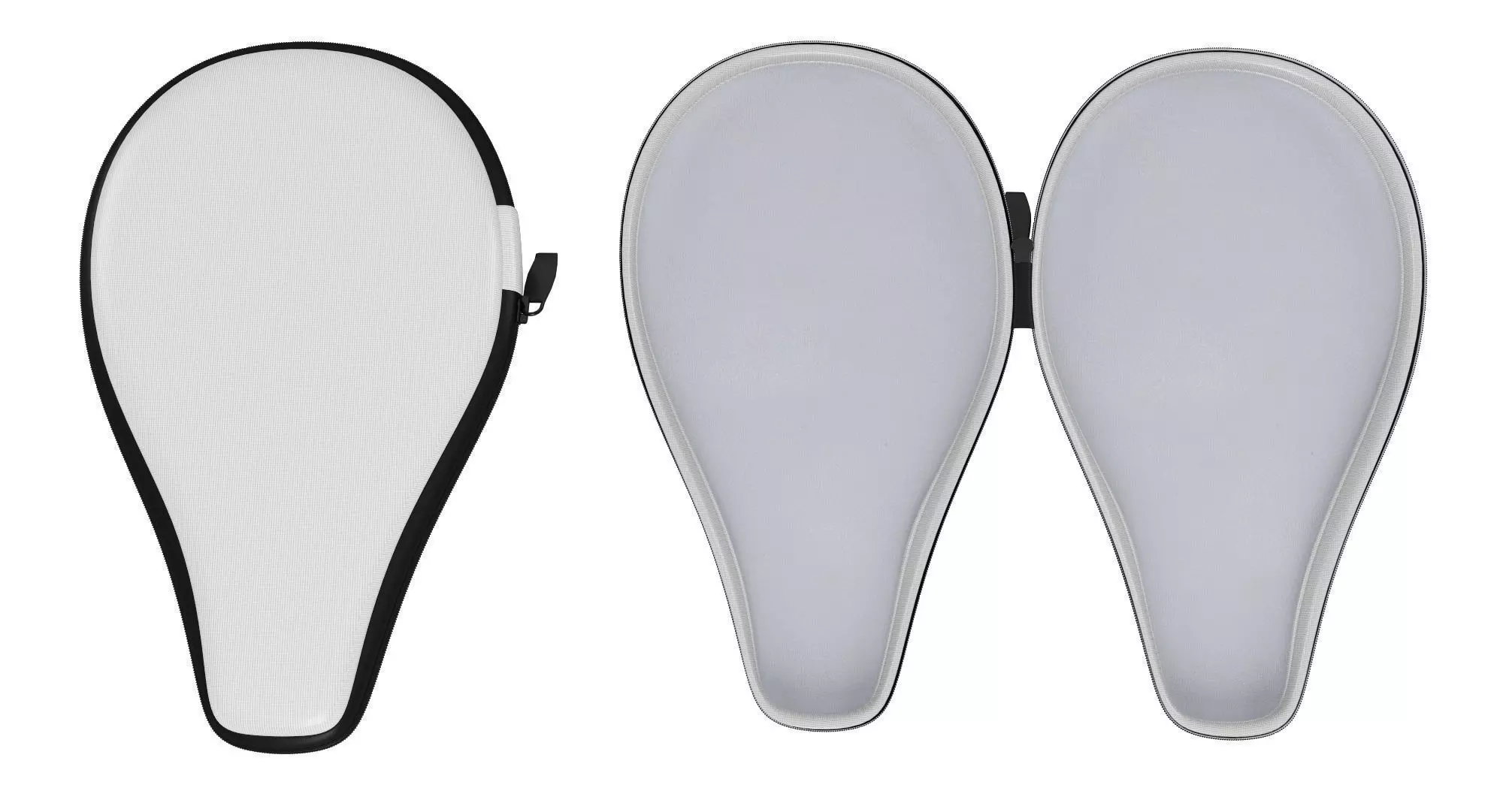 Ping Pong Racket Case Close and Open 3D model_0