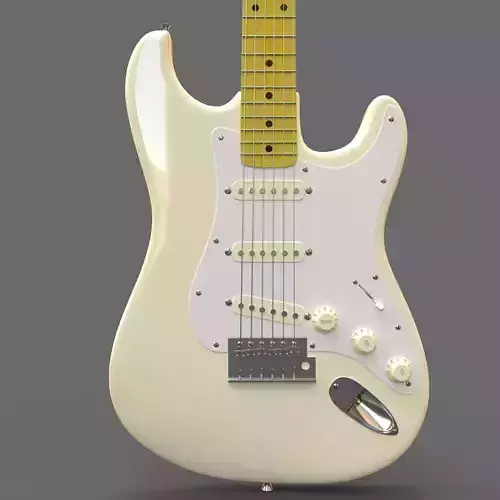 Eletric Guitar Fender Stratocaster Free 3D model