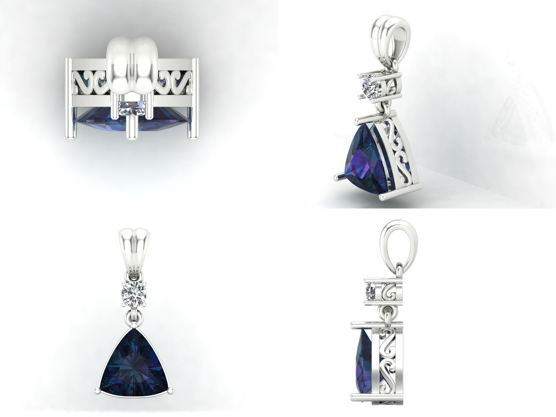 Pendant 55 3D print model_3