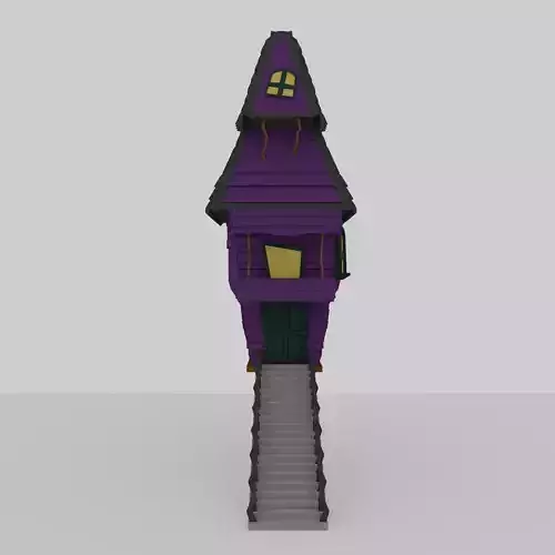 Low Poly House haunted 3D model