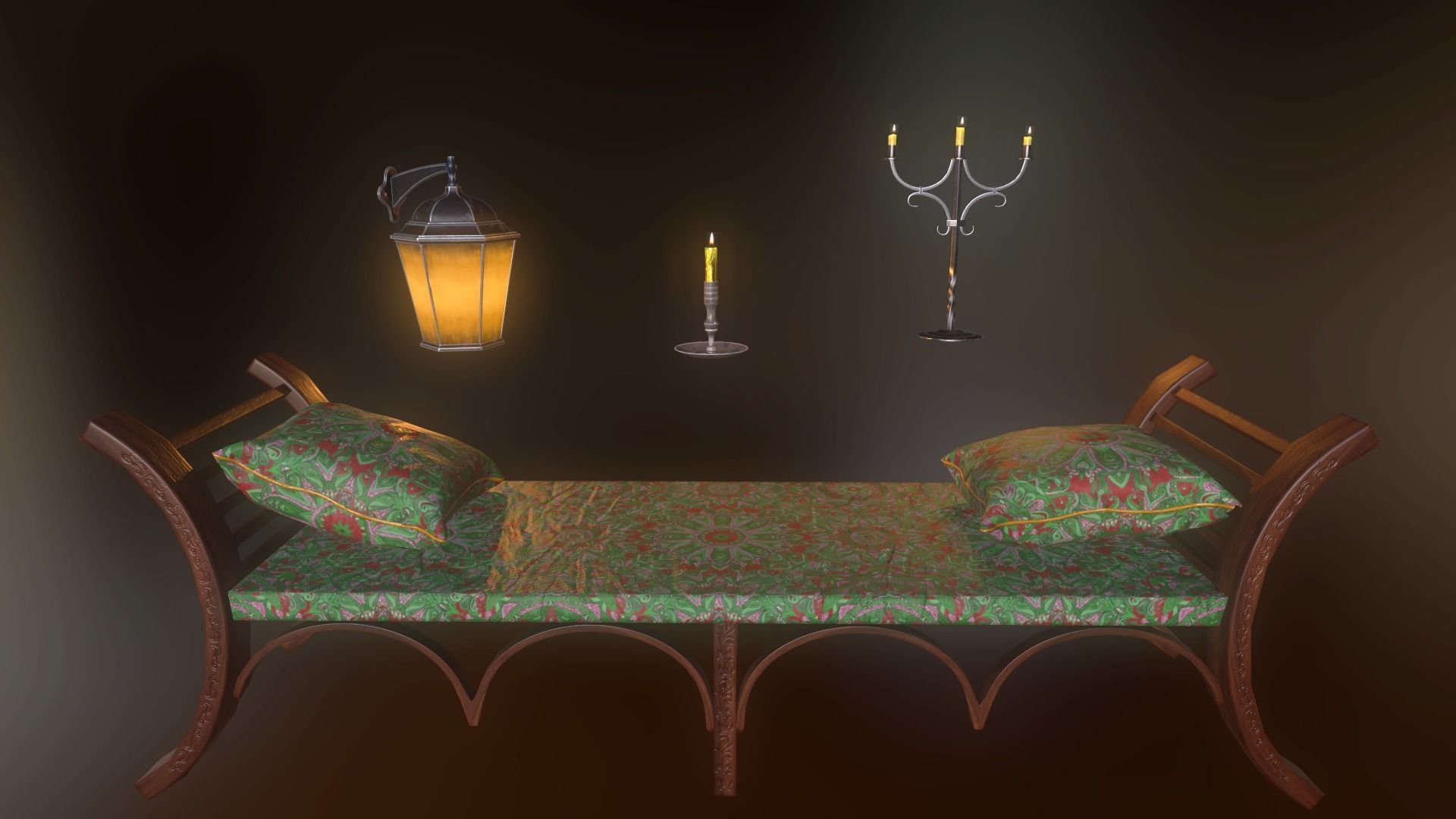 PBR Furniture pack Low-poly 3D model_4