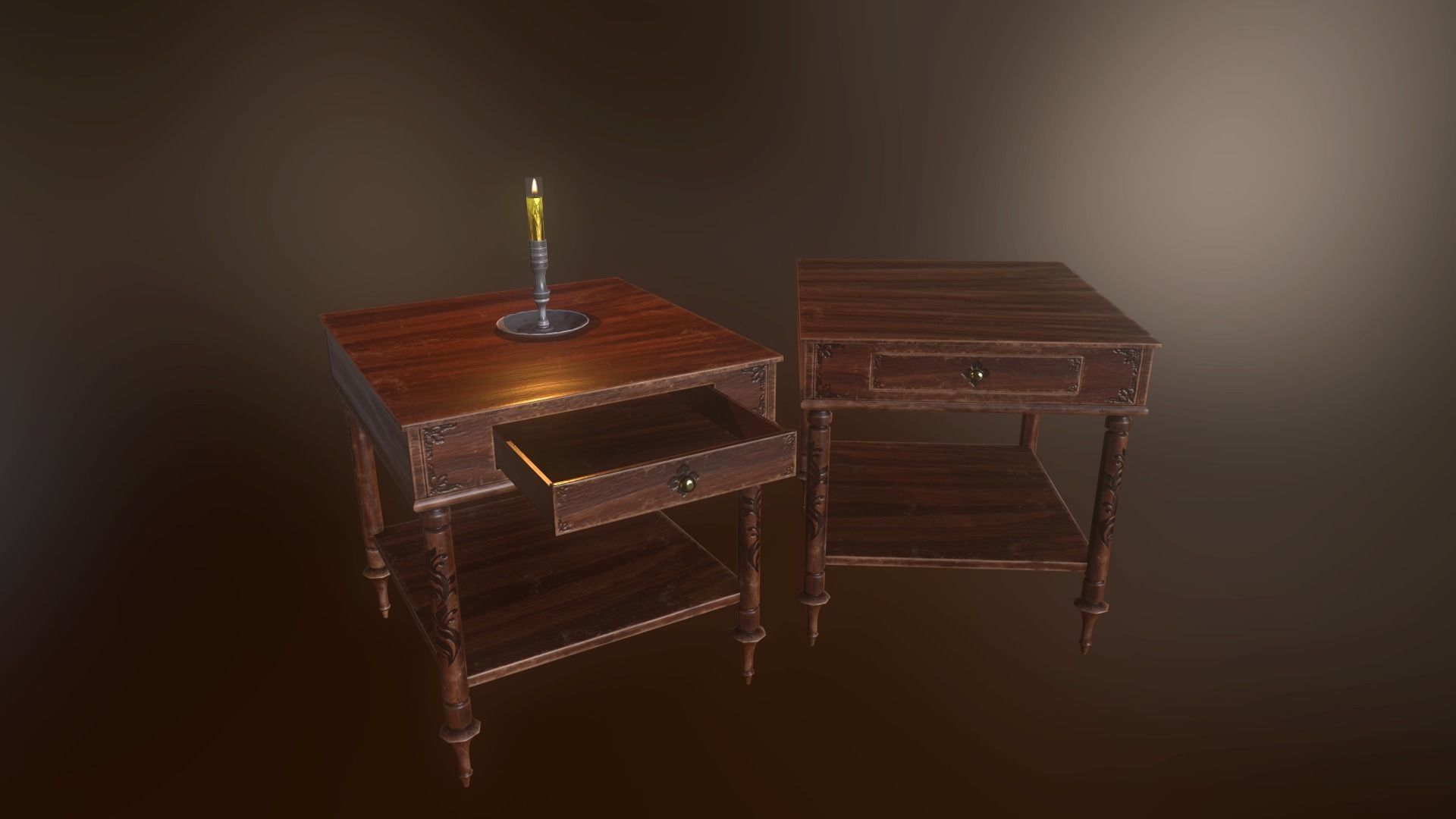 PBR Furniture pack Low-poly 3D model_3