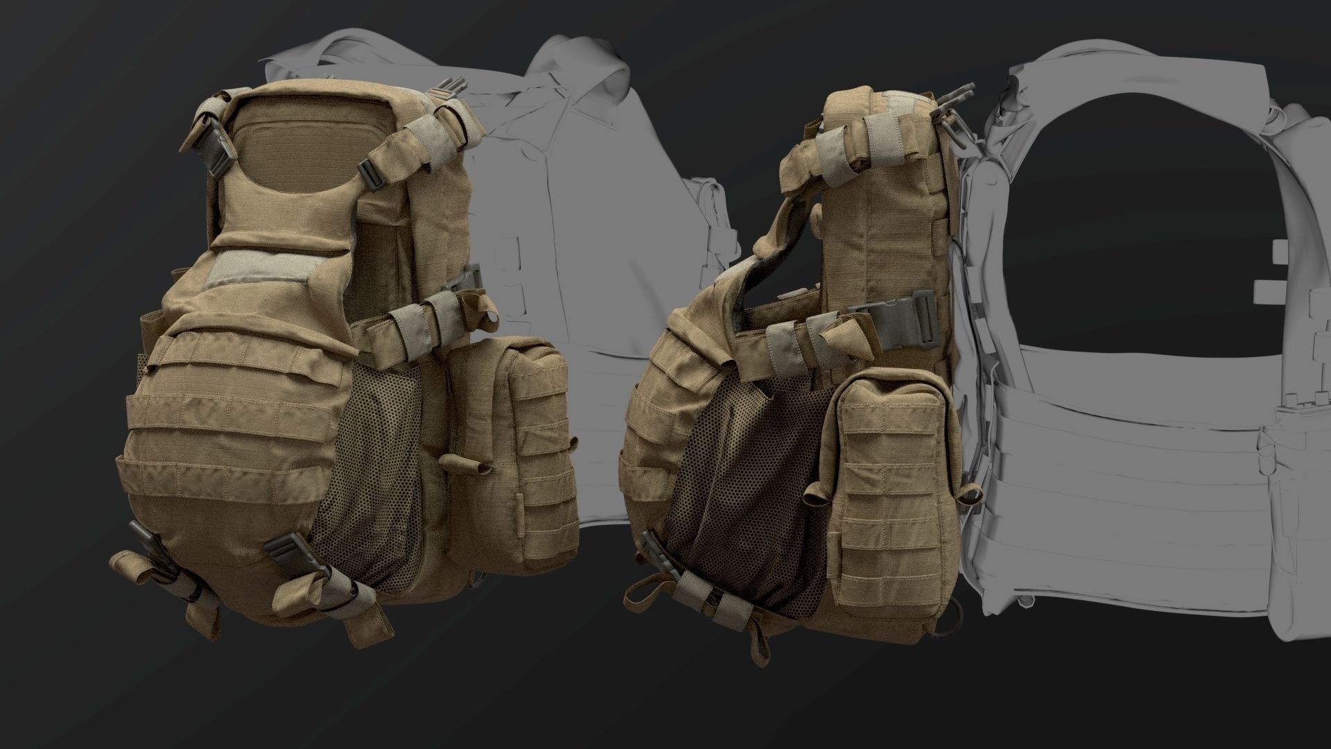 SOLDIER Backpack Tactical Cargo 3D model_4