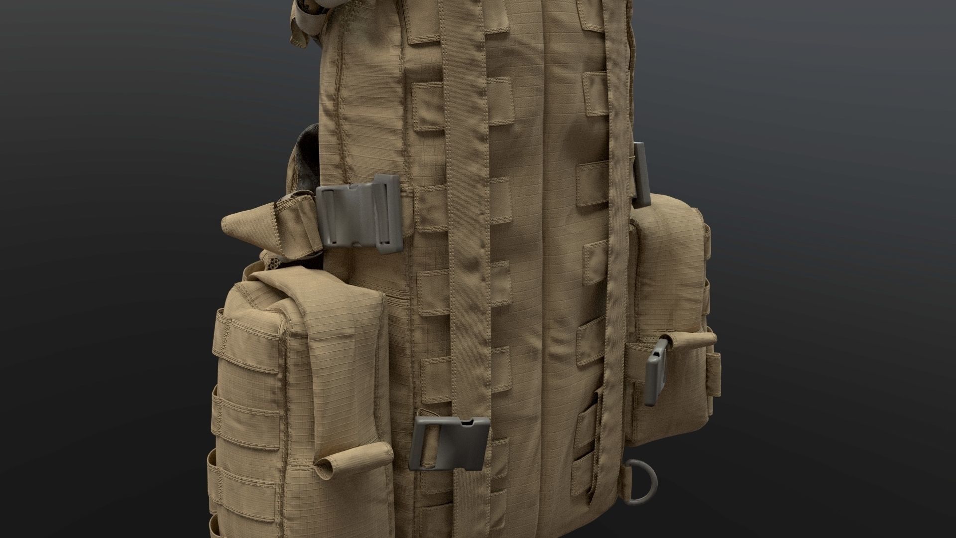 SOLDIER Backpack Tactical Cargo 3D model_36