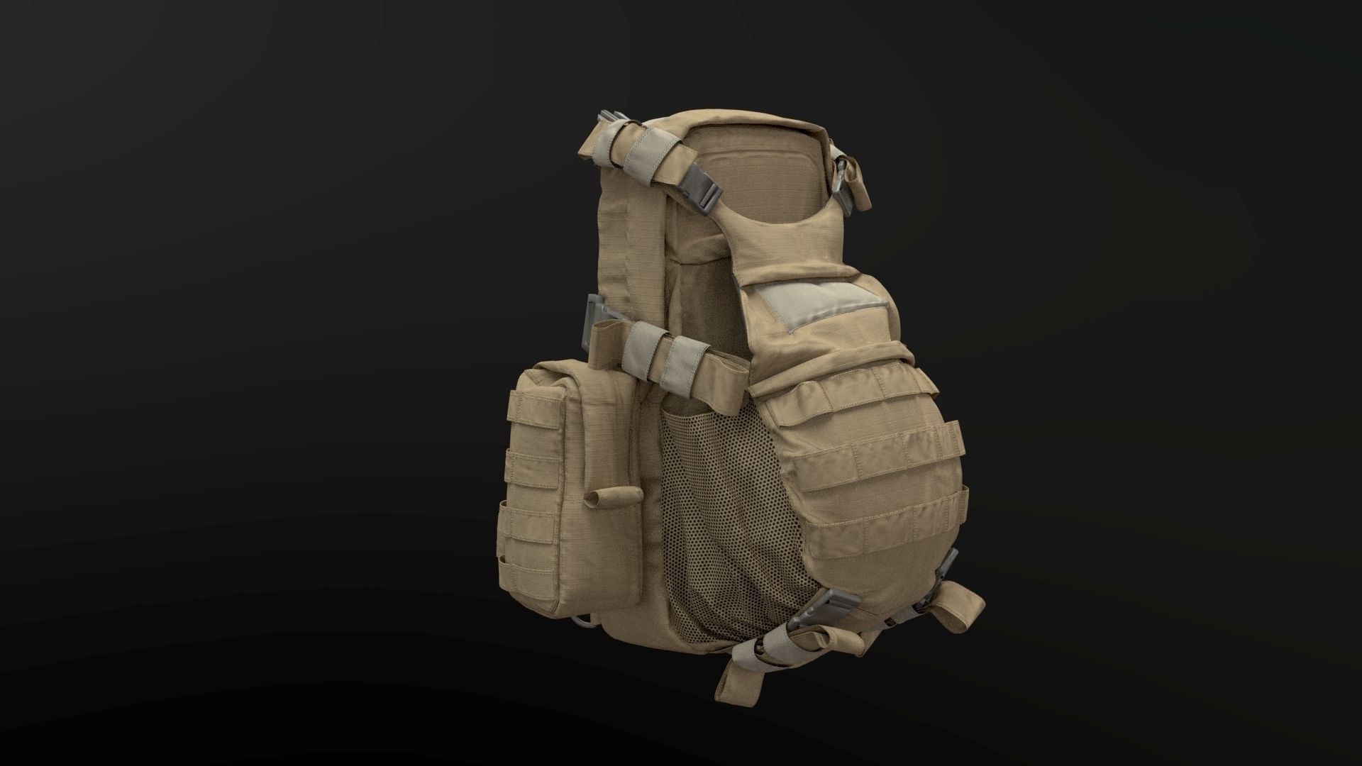 SOLDIER Backpack Tactical Cargo 3D model_32