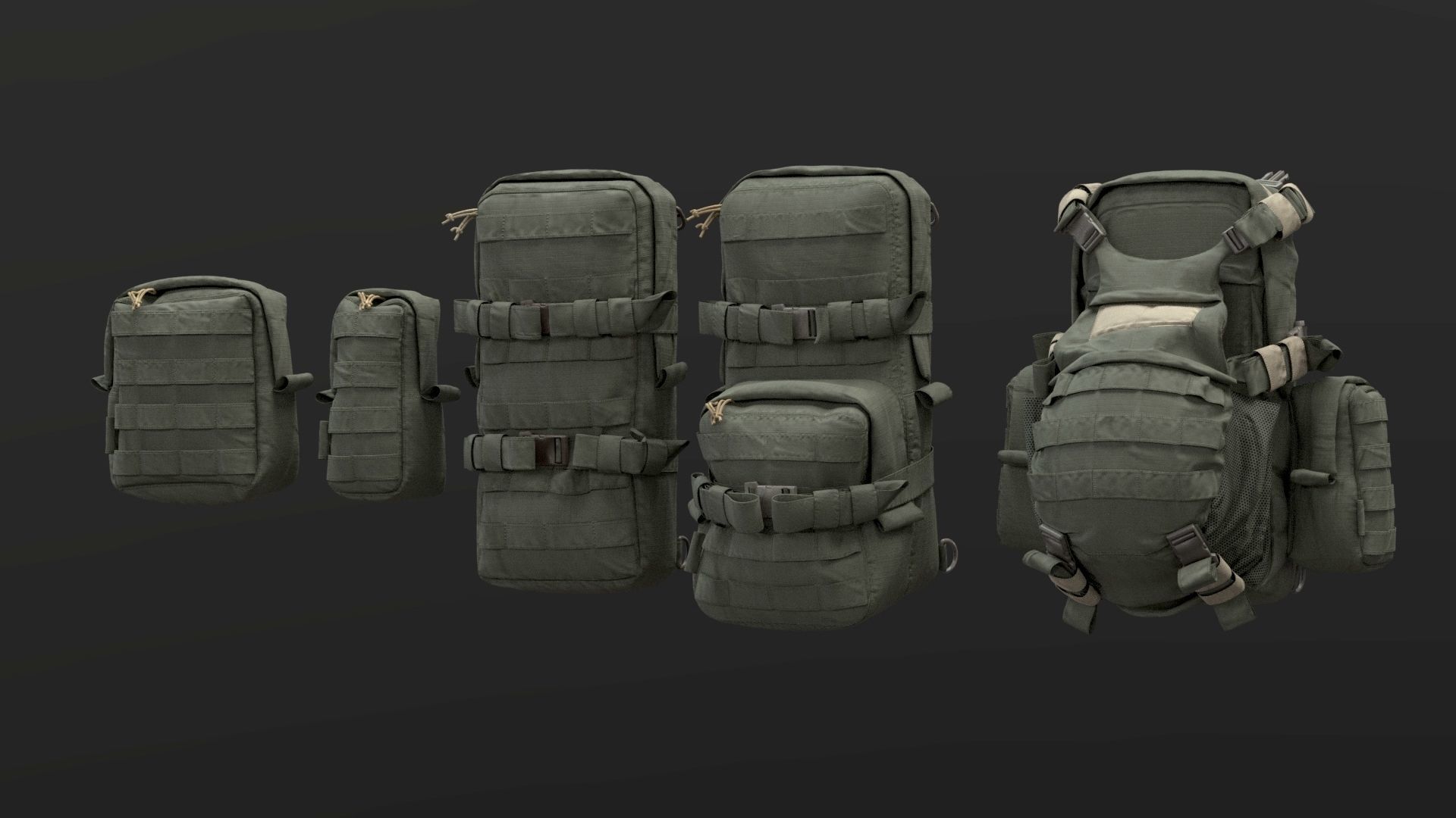 SOLDIER Backpack Tactical Cargo 3D model_2