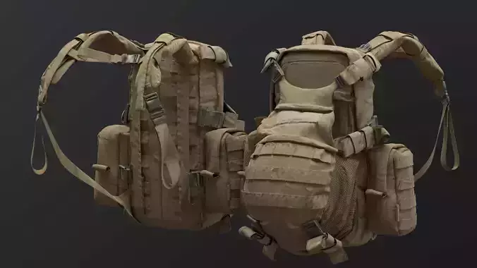 SOLDIER Backpack Tactical Cargo 3D model