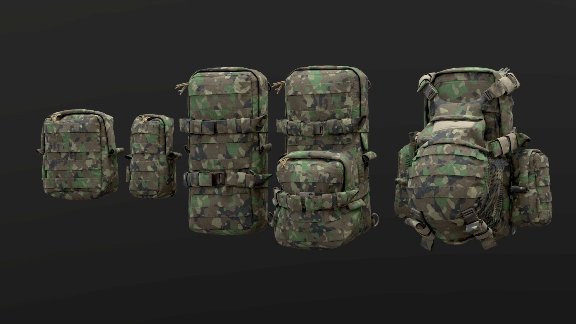 SOLDIER Backpack Tactical Cargo 3D model_3