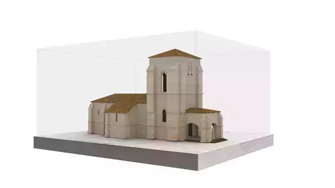 Church in glass case