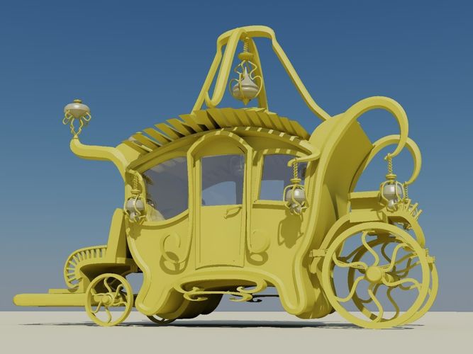 Fantasy carriage 3D model