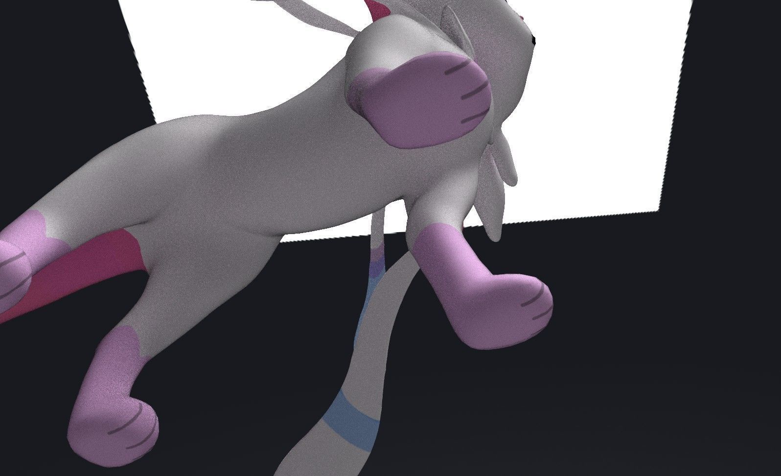 Esylveon Pokemon Sylveon x Umbreon fuse corp Free low-poly 3D model_28