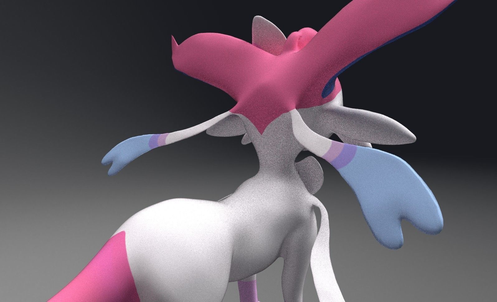 Esylveon Pokemon Sylveon x Umbreon fuse corp Free low-poly 3D model_20