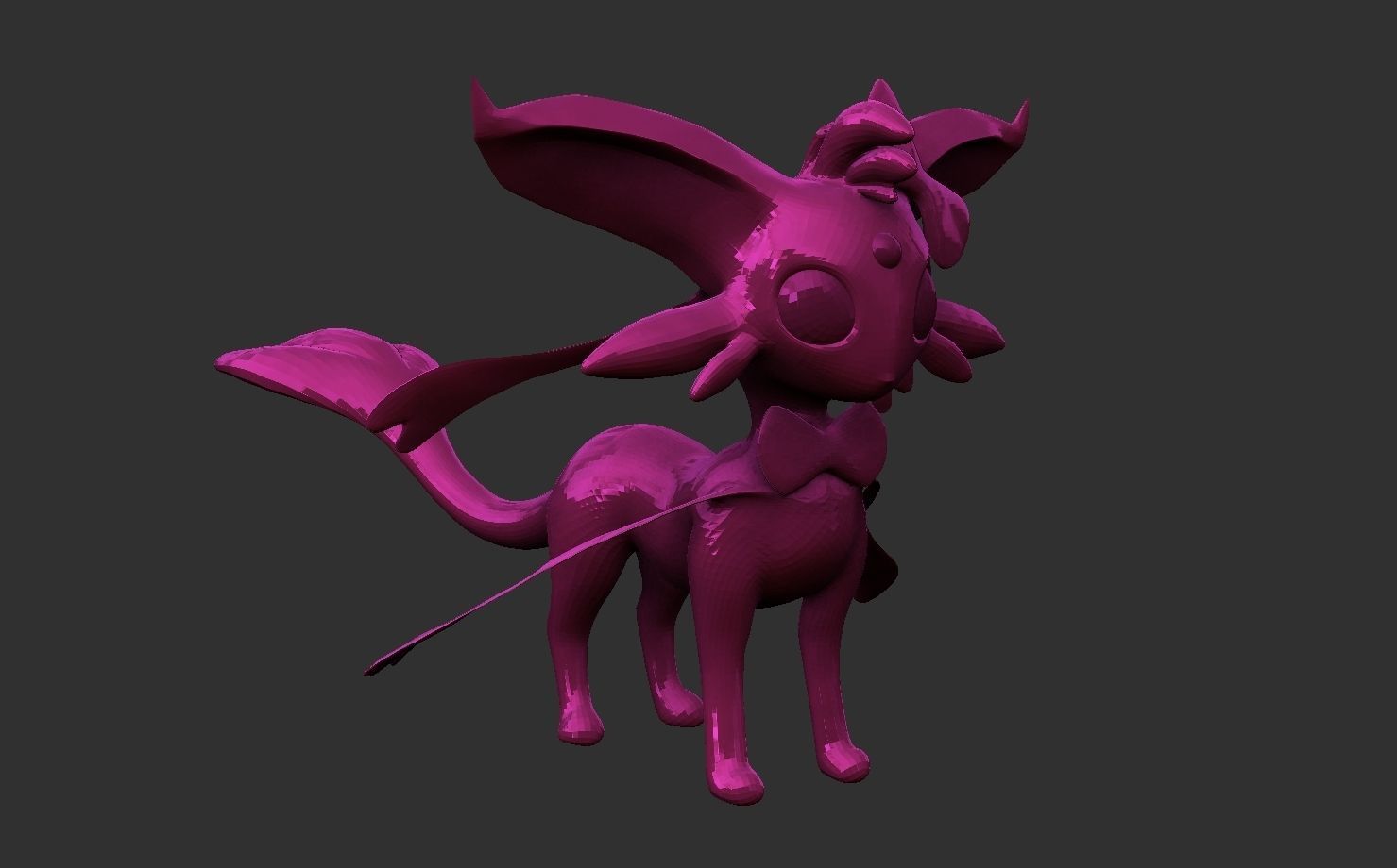Esylveon Pokemon Sylveon x Umbreon fuse corp Free low-poly 3D model_37