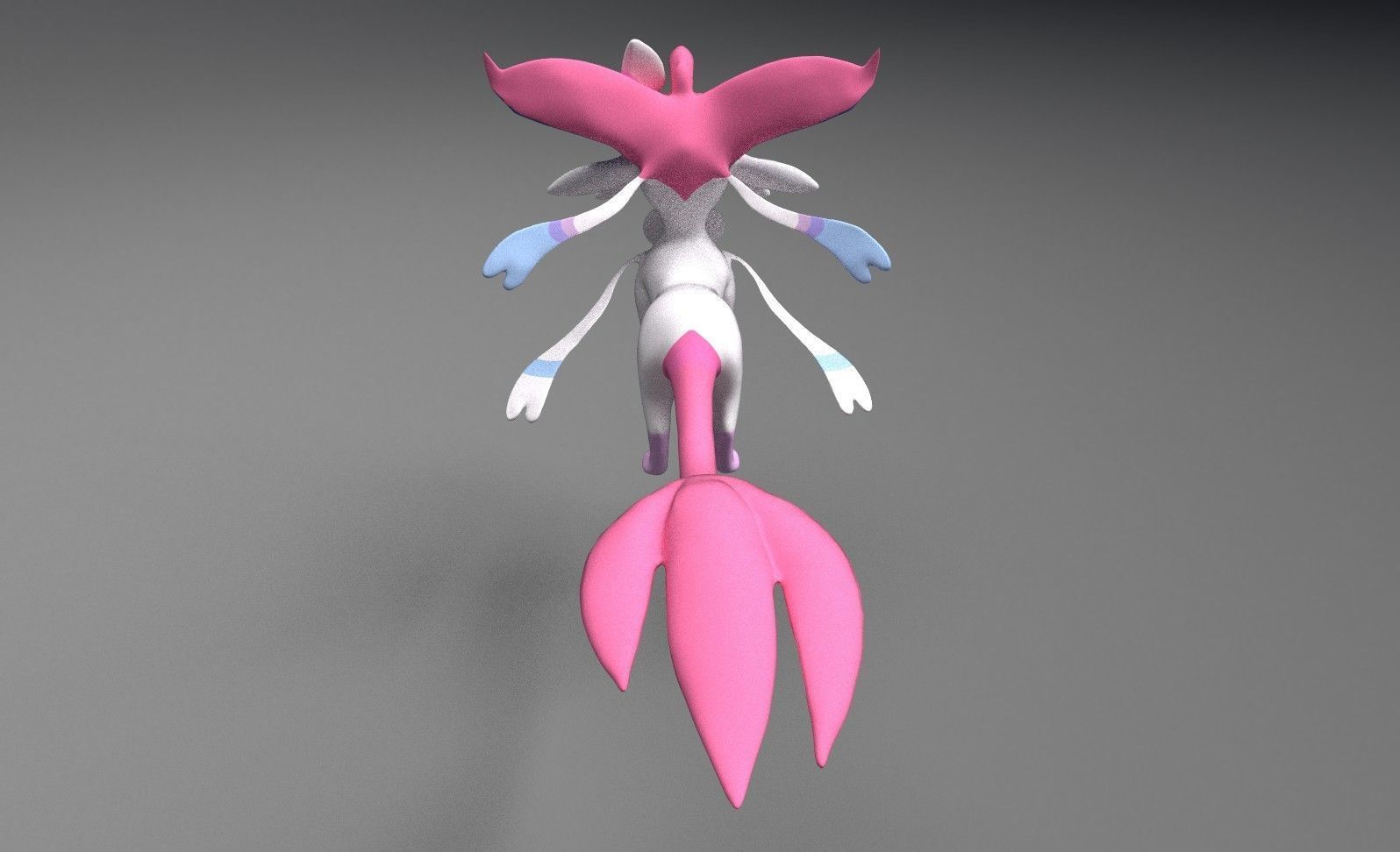 Esylveon Pokemon Sylveon x Umbreon fuse corp Free low-poly 3D model_10
