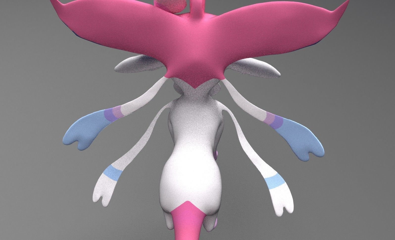 Esylveon Pokemon Sylveon x Umbreon fuse corp Free low-poly 3D model_19