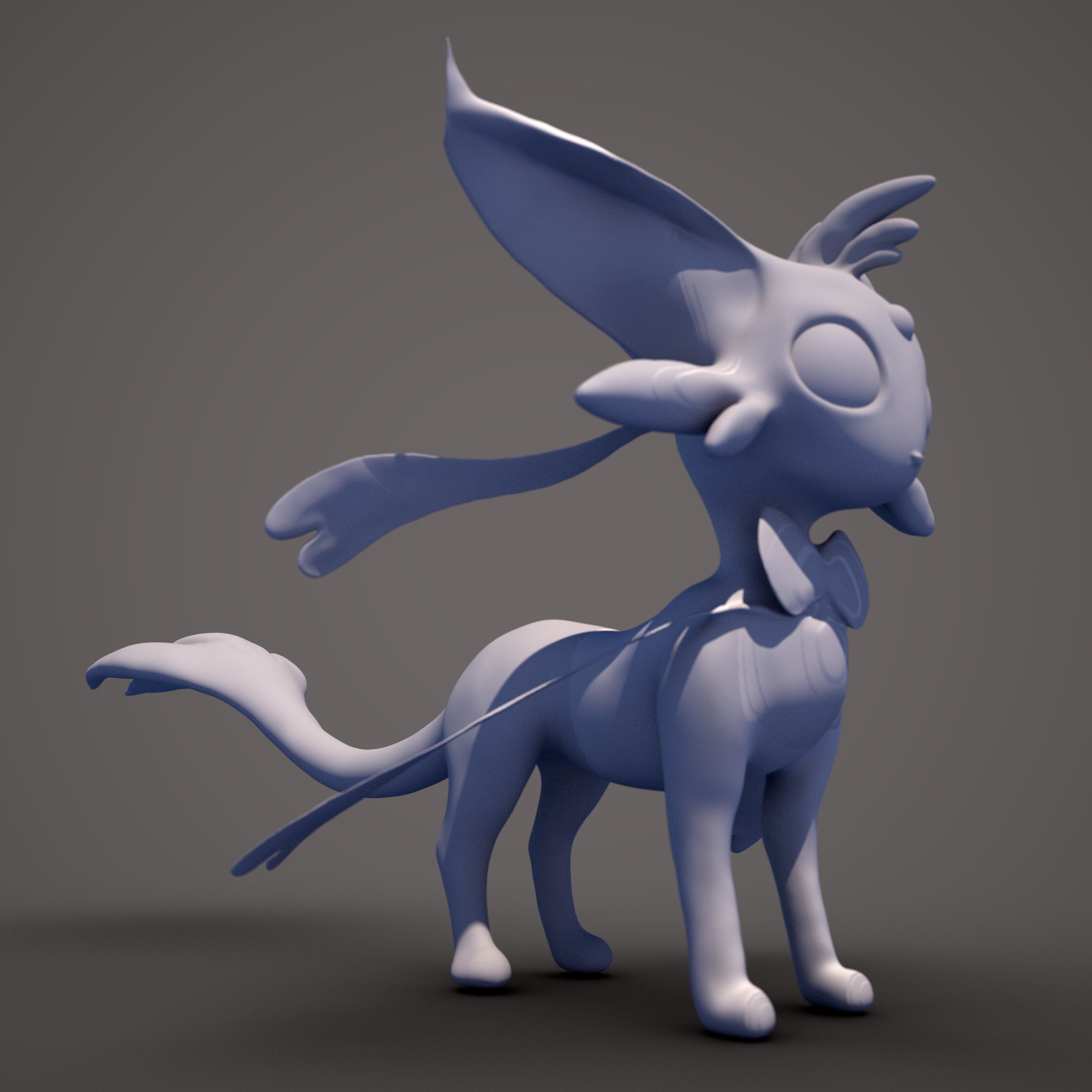 Esylveon Pokemon Sylveon x Umbreon fuse corp Free low-poly 3D model_32