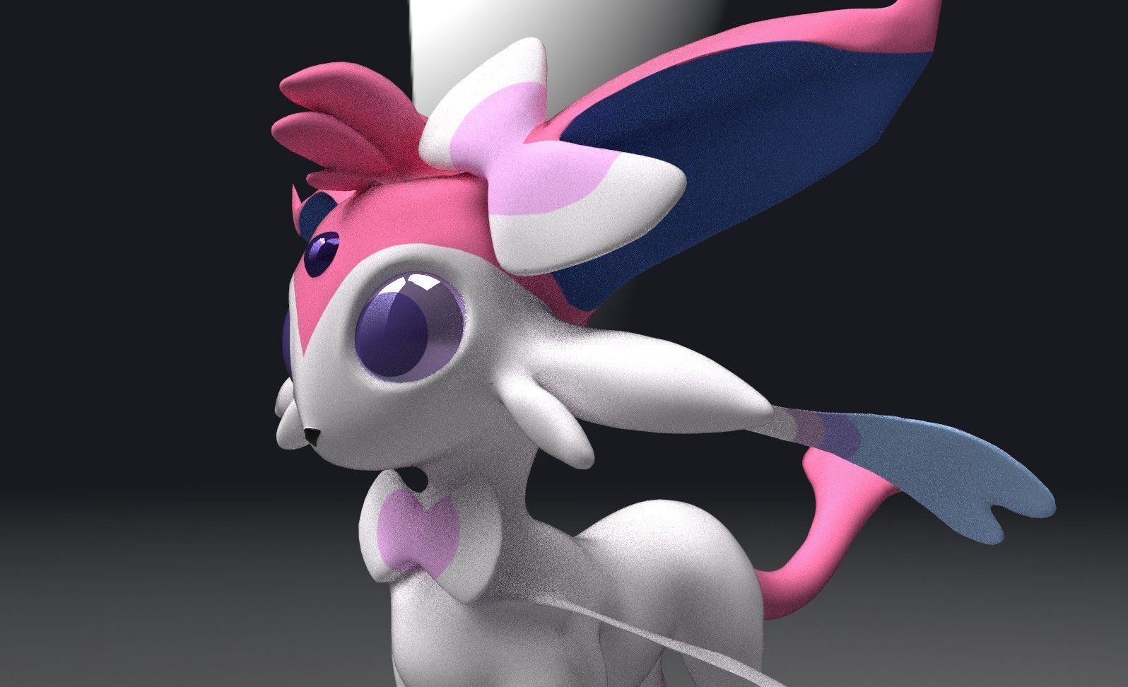 Esylveon Pokemon Sylveon x Umbreon fuse corp Free low-poly 3D model_21