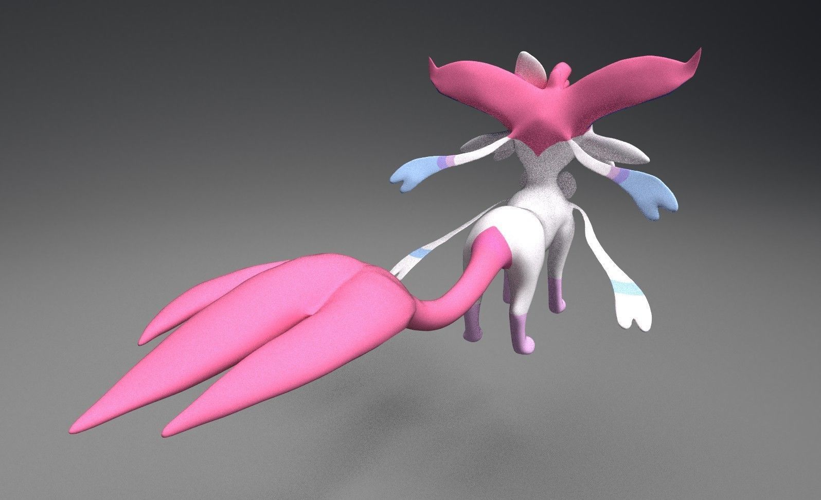 Esylveon Pokemon Sylveon x Umbreon fuse corp Free low-poly 3D model_11