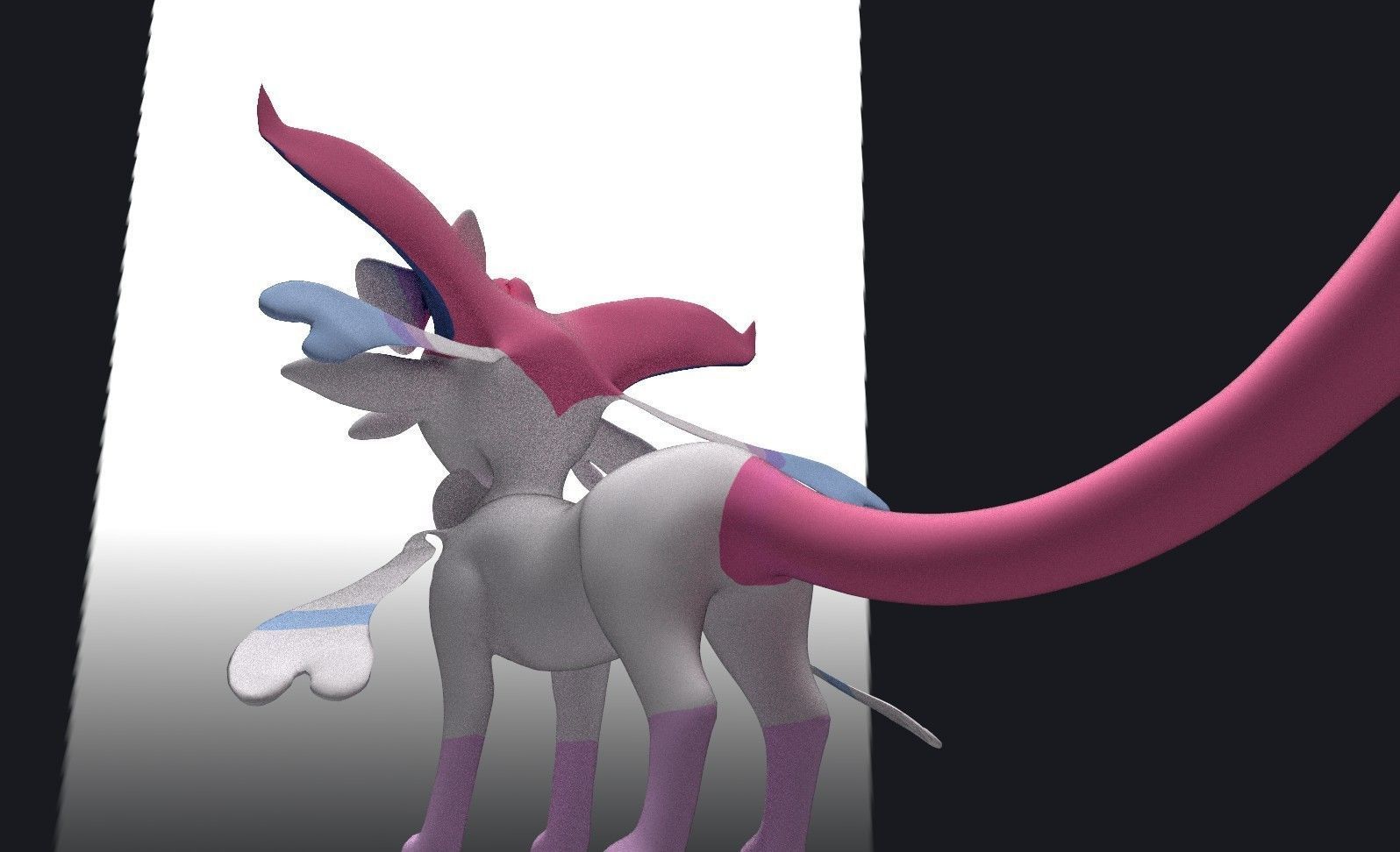 Esylveon Pokemon Sylveon x Umbreon fuse corp Free low-poly 3D model_24