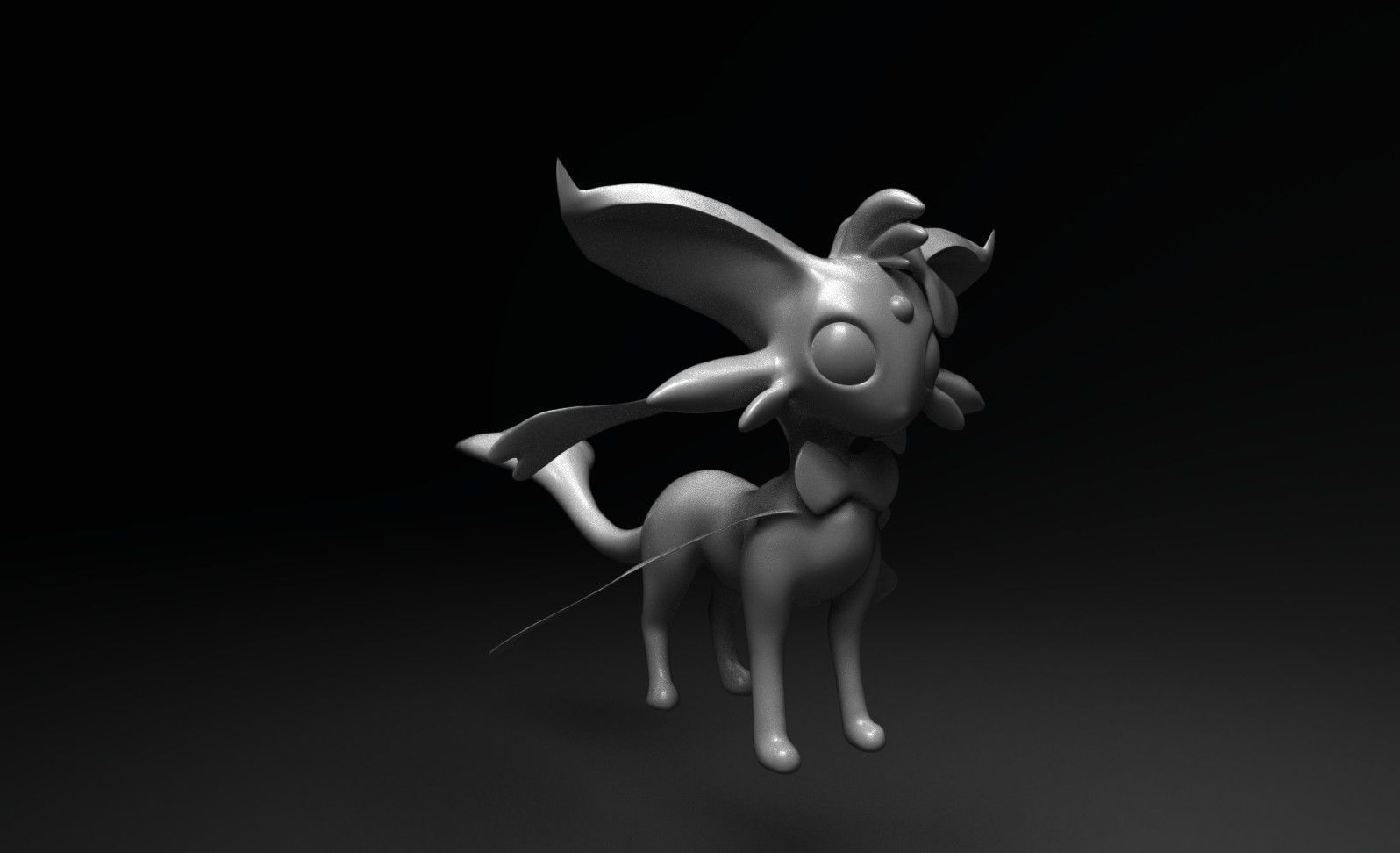 Esylveon Pokemon Sylveon x Umbreon fuse corp Free low-poly 3D model_34