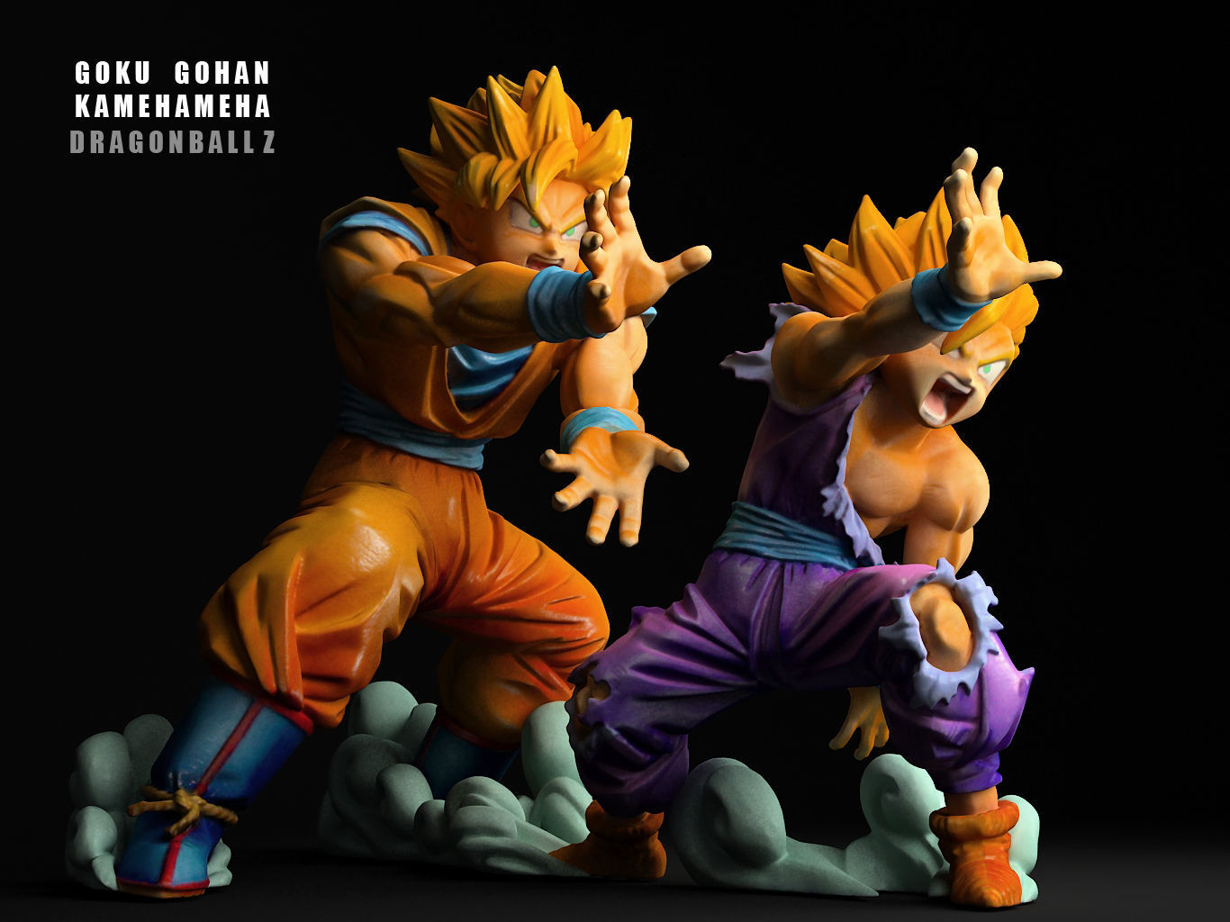 GOHAN GOKU KAMEHAMEHA 3D model_8