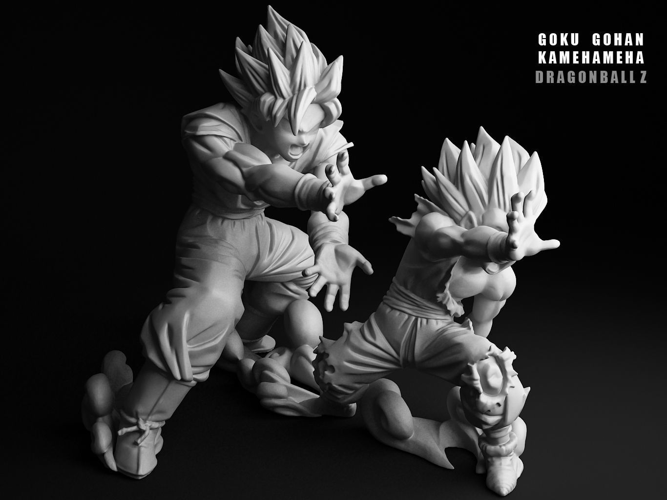 GOHAN GOKU KAMEHAMEHA 3D model_5