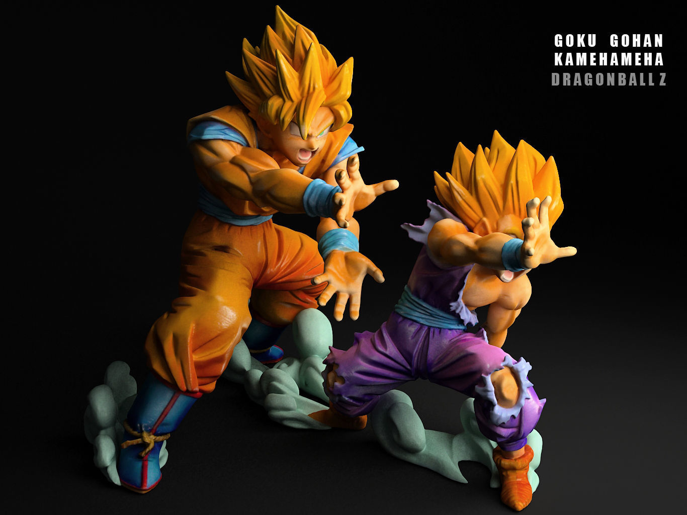 GOHAN GOKU KAMEHAMEHA 3D model_4