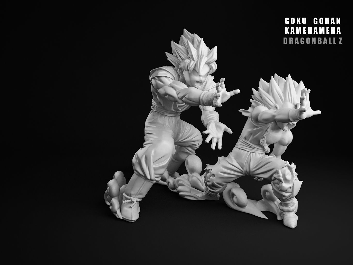 GOHAN GOKU KAMEHAMEHA 3D model_28