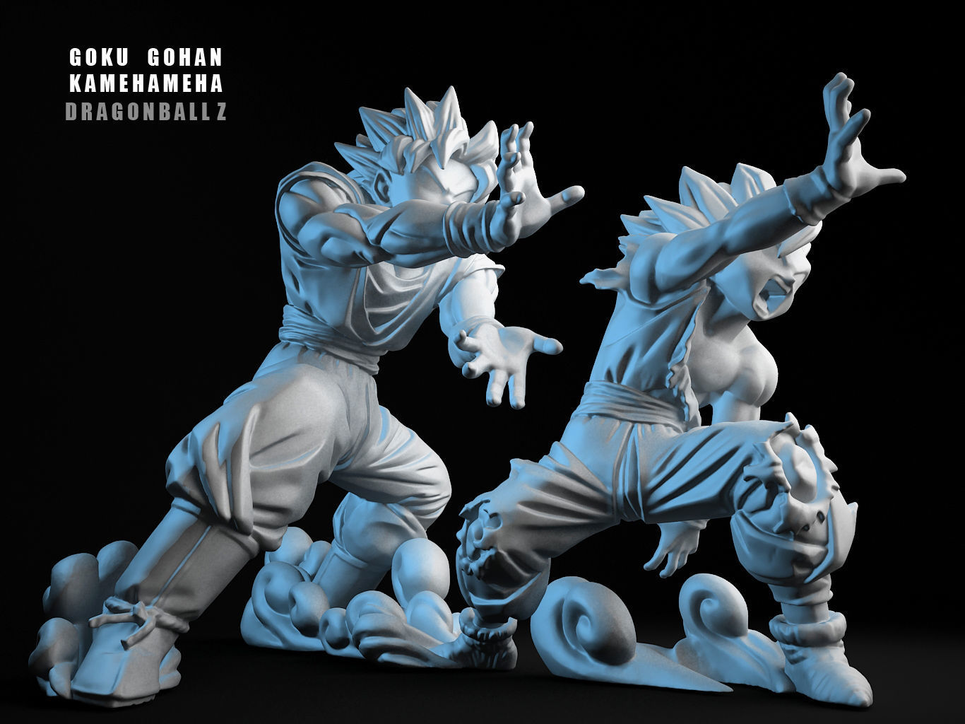 GOHAN GOKU KAMEHAMEHA 3D model_1