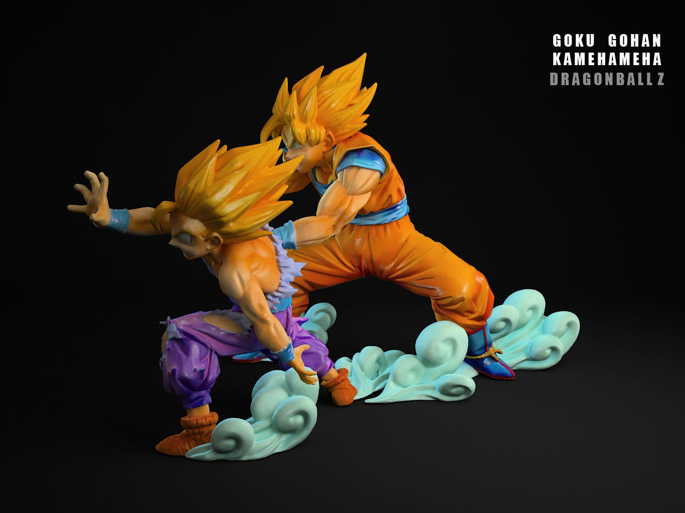 GOHAN GOKU KAMEHAMEHA 3D model_13