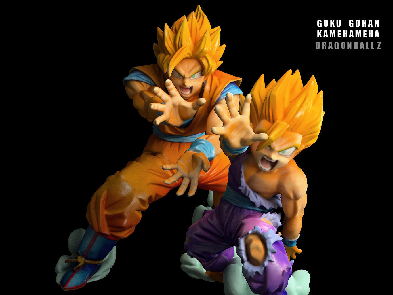 GOHAN GOKU KAMEHAMEHA 3D model_2