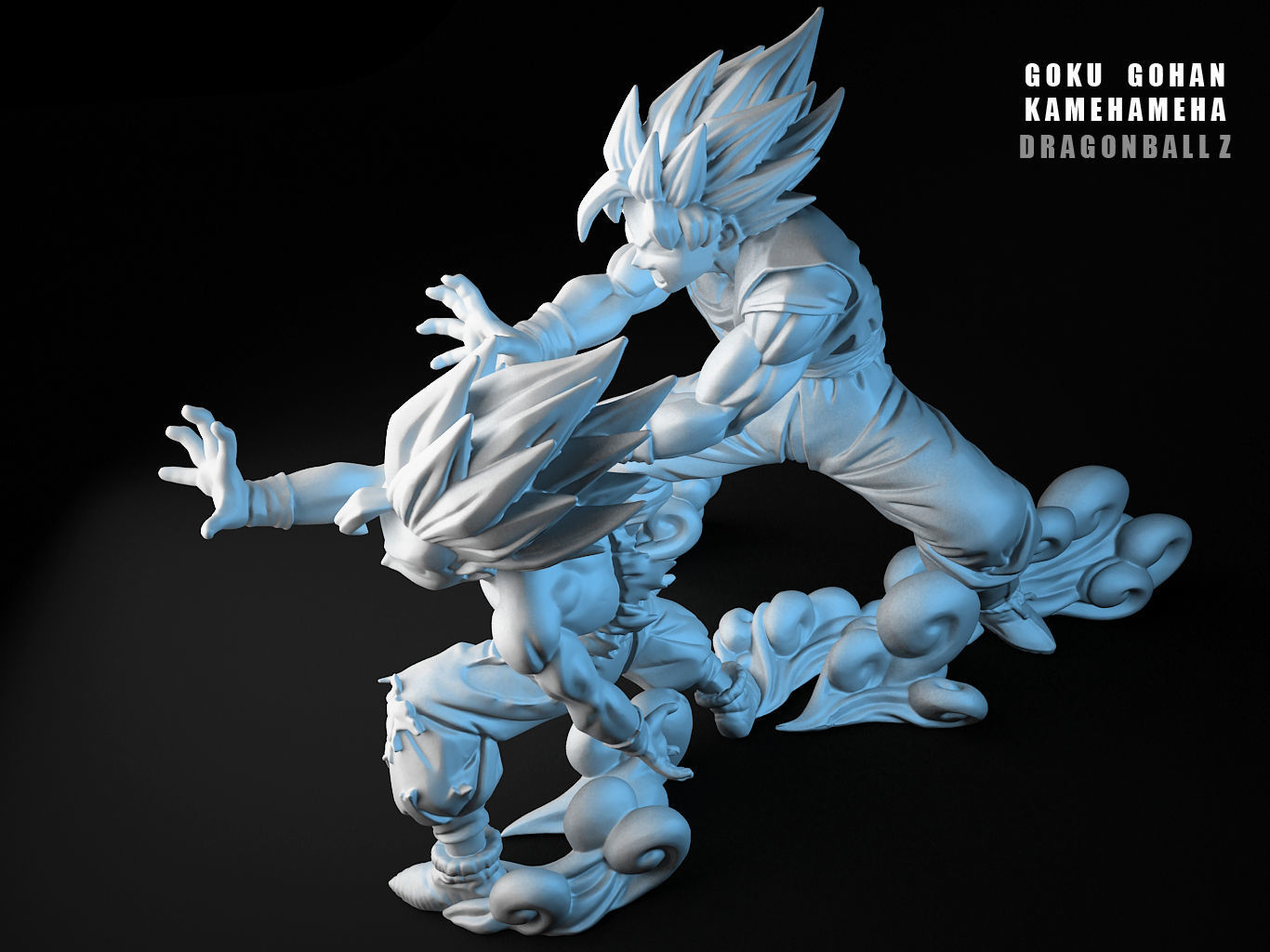 GOHAN GOKU KAMEHAMEHA 3D model_11