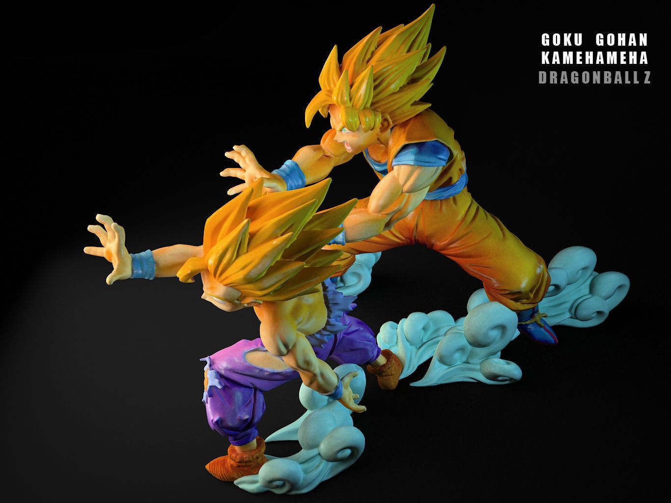 GOHAN GOKU KAMEHAMEHA 3D model_10