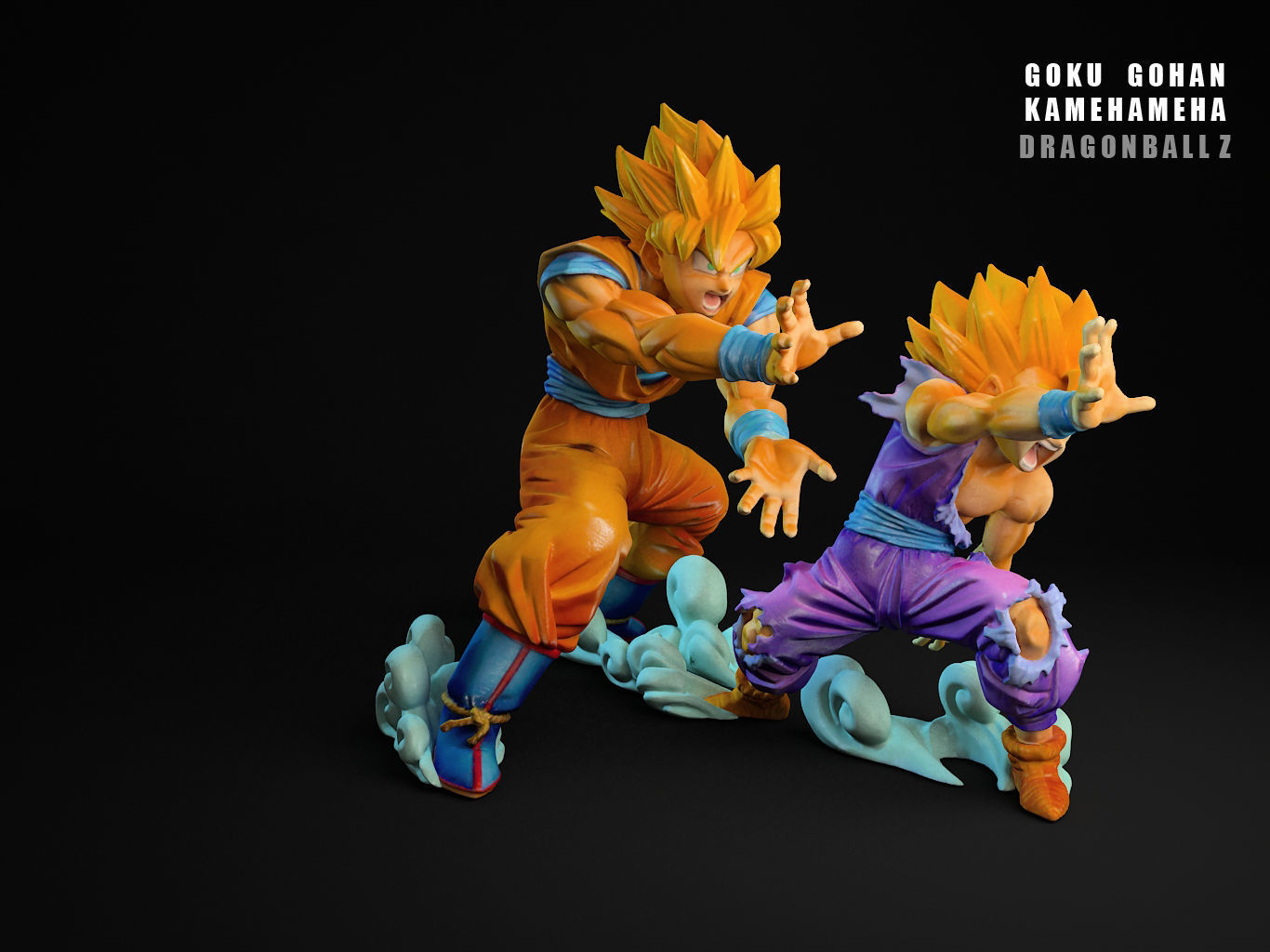 GOHAN GOKU KAMEHAMEHA 3D model_19
