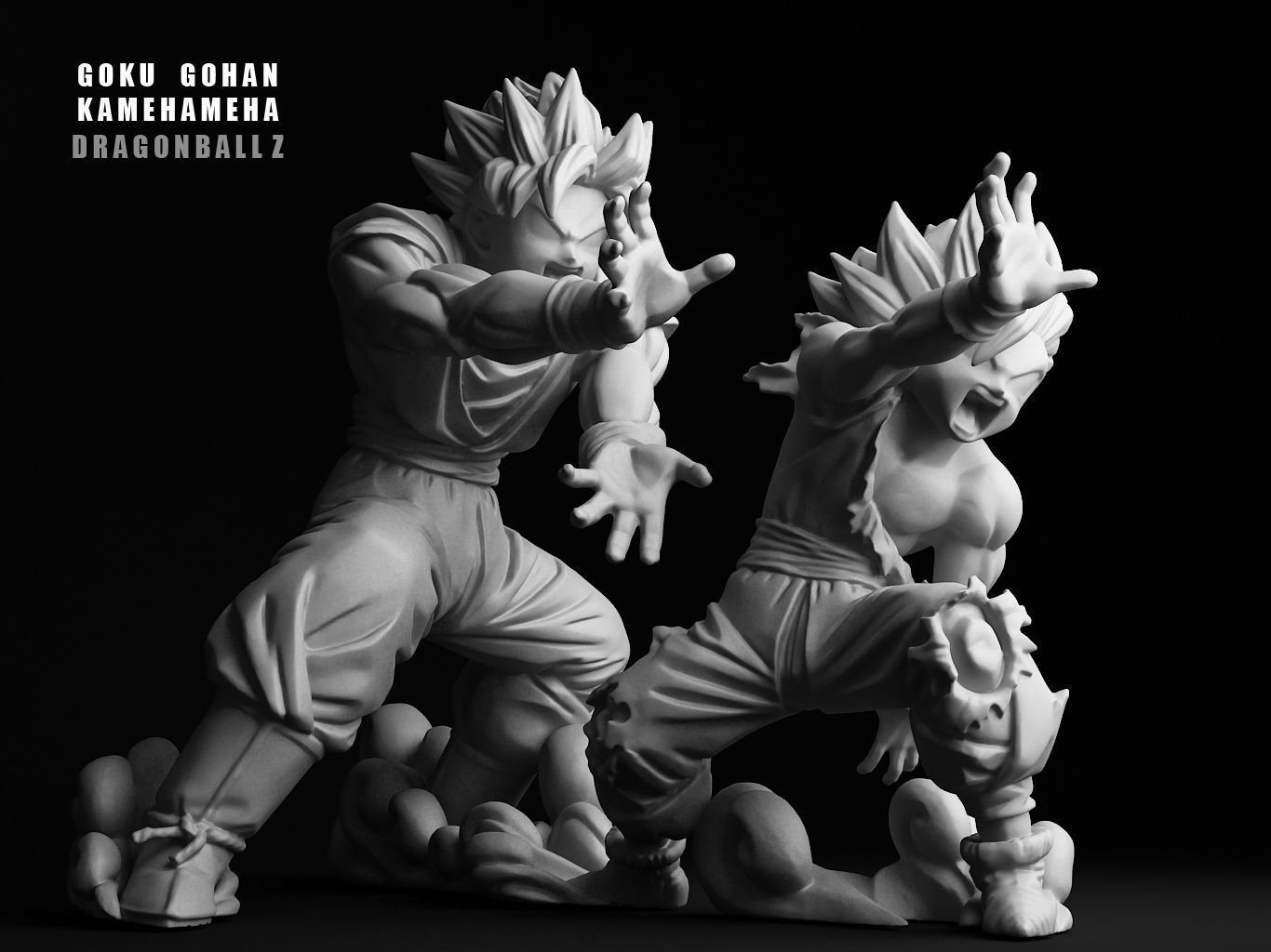 GOHAN GOKU KAMEHAMEHA 3D model_9