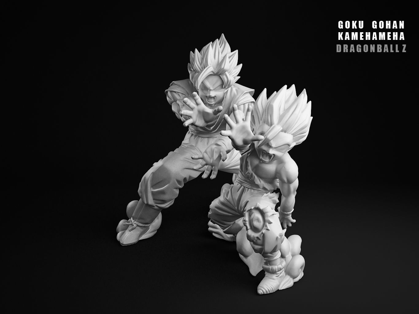 GOHAN GOKU KAMEHAMEHA 3D model_29