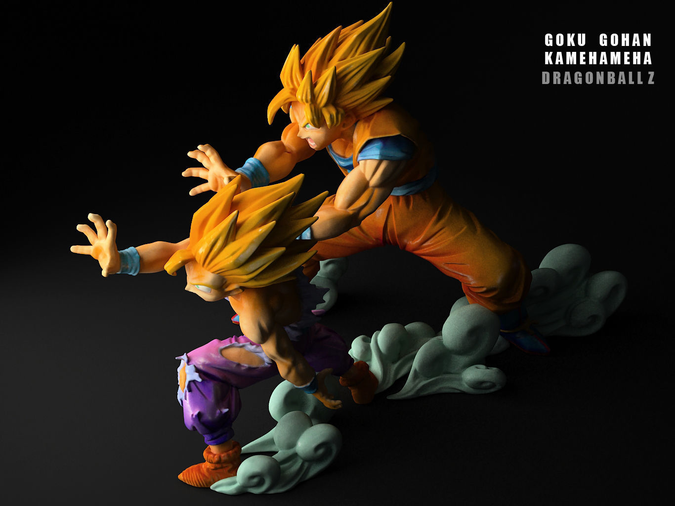GOHAN GOKU KAMEHAMEHA 3D model_6