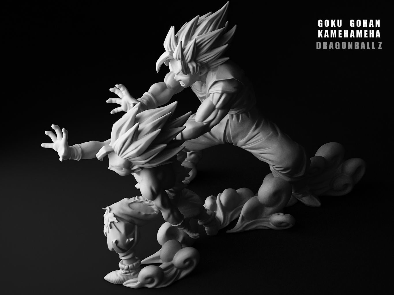 GOHAN GOKU KAMEHAMEHA 3D model_7