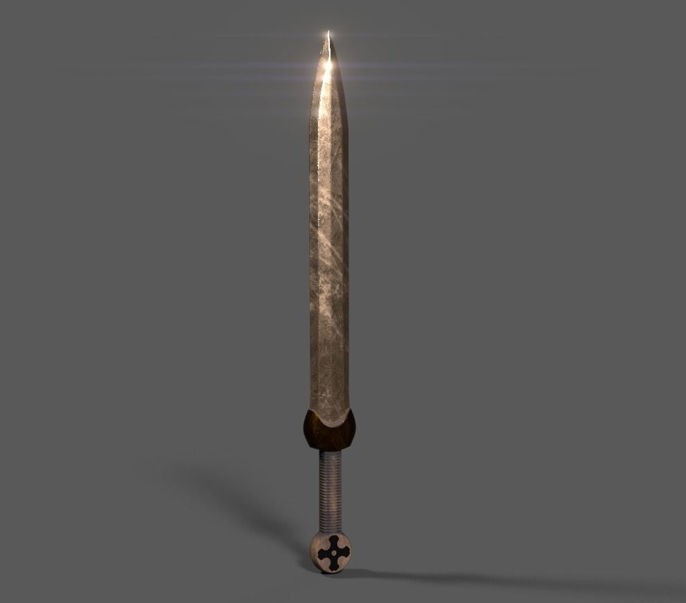 Gladius Sword Low-poly 3D model_2
