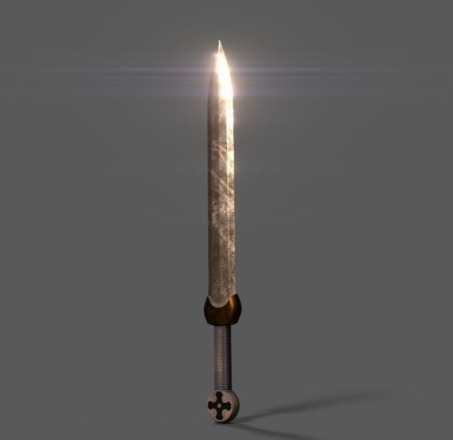 Gladius Sword Low-poly 3D model_3
