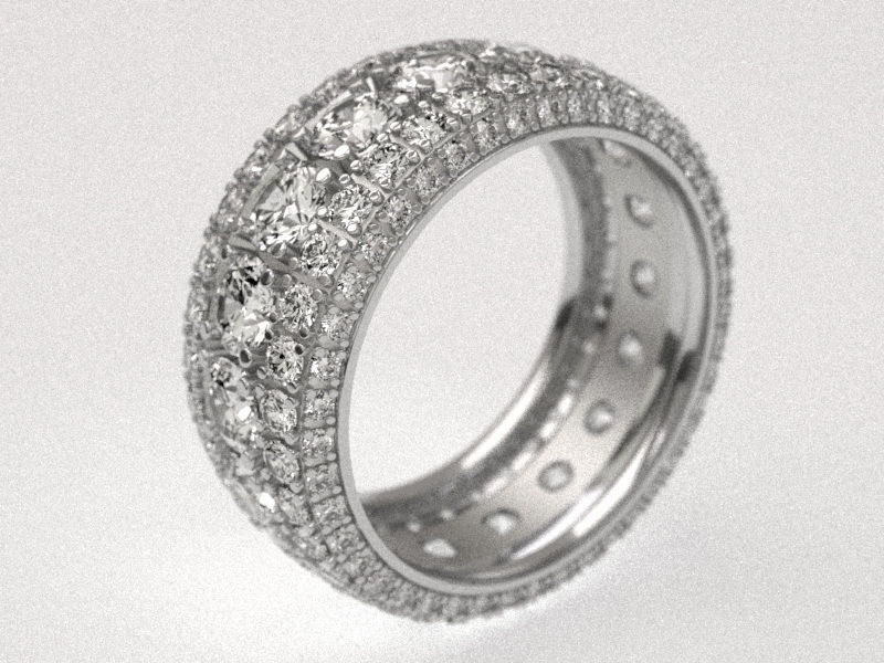 Diamond tire ring  3D print model_4