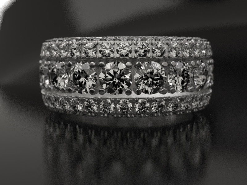 Diamond tire ring  3D print model_2