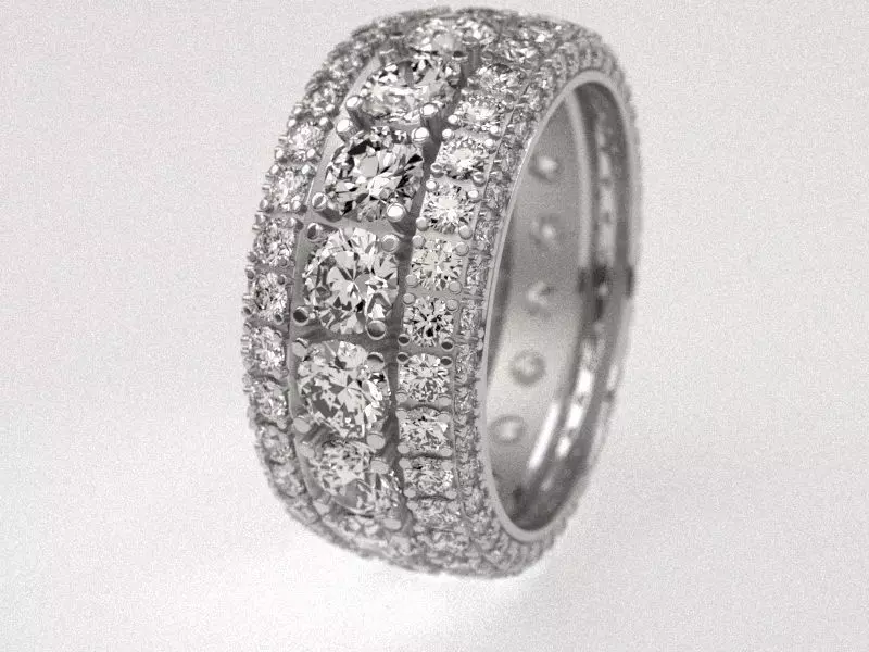 Diamond tire ring  3D print model_0